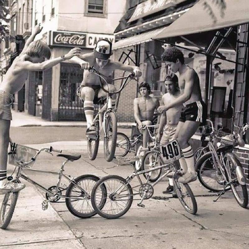 Kids on bmx bikes