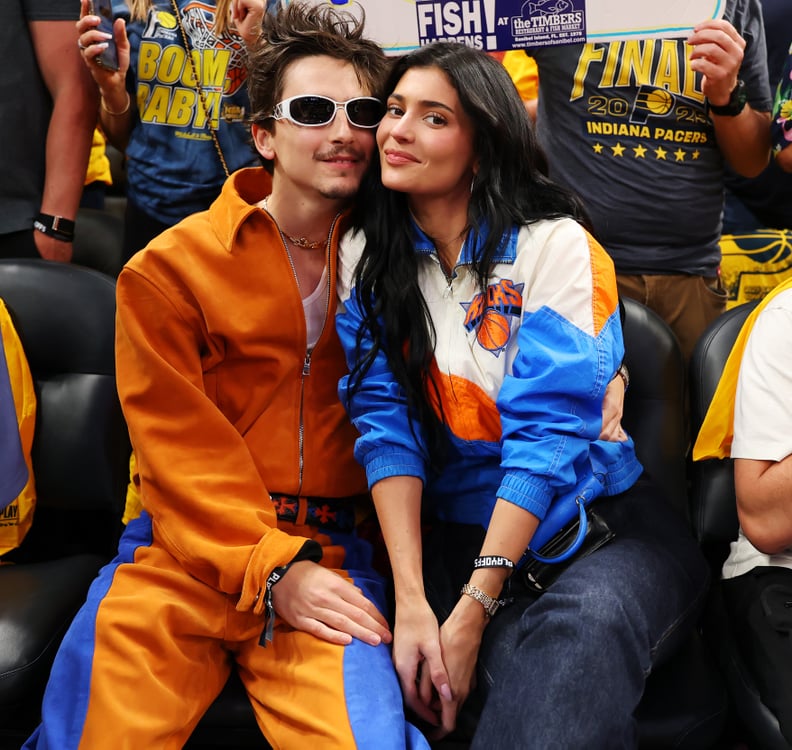 Timothée Chalamet and Kylie Jenner at the NBA Playoffs, May 2025